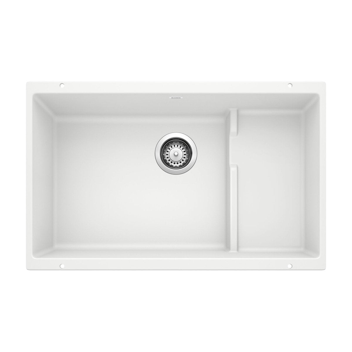 Blanco Precis 28 - 3/4 Inch Cascade Super Single Silgranit Undermount Kitchen Sink with Colander - BUILDMYPLACE