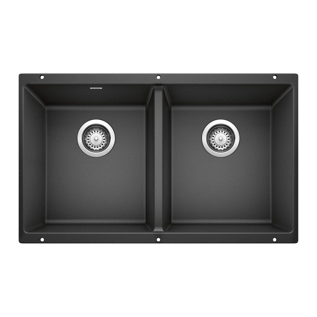 Blanco Precis 29 - 3/4 Inch Equal Double Bowl Silgranit Undermount Kitchen Sink 50/50 - BUILDMYPLACE