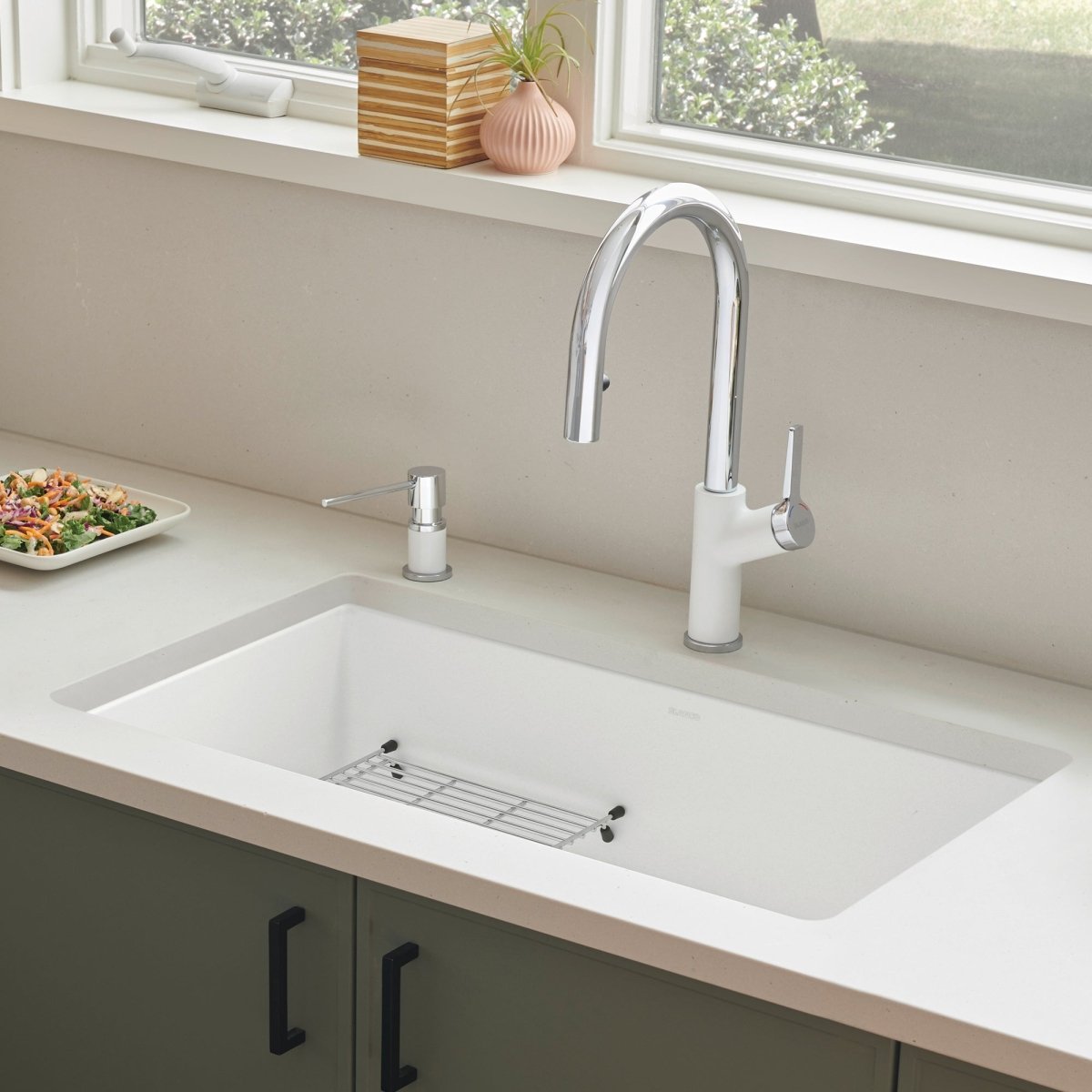 Blanco Precis 30 inch Single Bowl Silgranit Undermount Kitchen Sink - BUILDMYPLACE