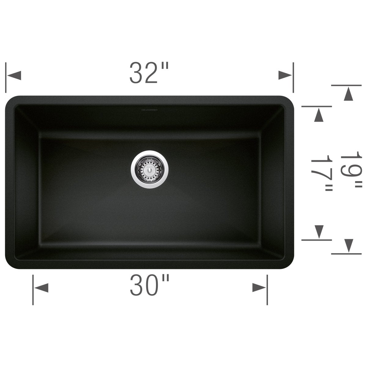 Blanco Precis 32 Inch Super Single Bowl Silgranit Undermount Kitchen Sink - BUILDMYPLACE