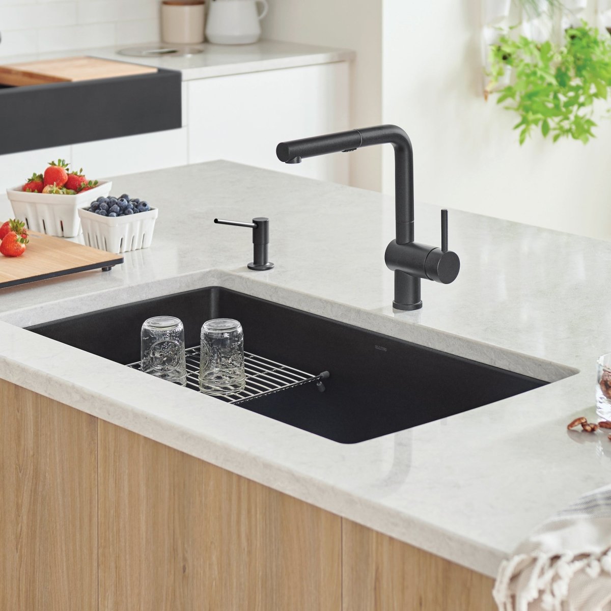 Blanco Precis 32 Inch Super Single Bowl Silgranit Undermount Kitchen Sink - BUILDMYPLACE