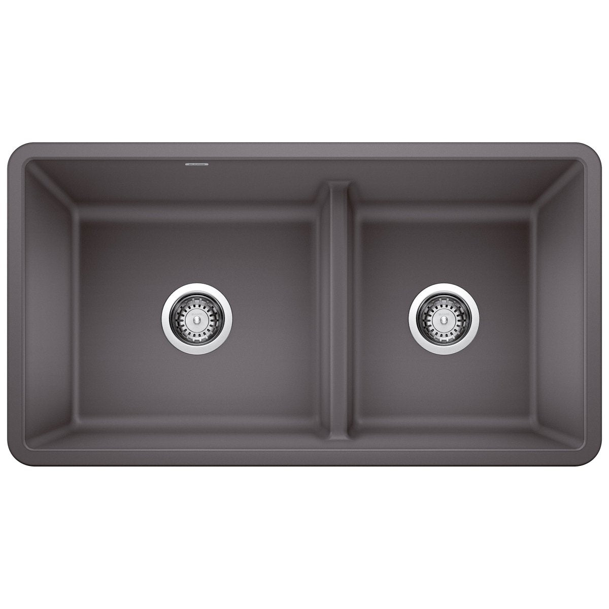 Blanco Precis 33 Inch Reversible Double Bowl Undermount Kitchen Sink with Low Divide - 60/40 - BUILDMYPLACE