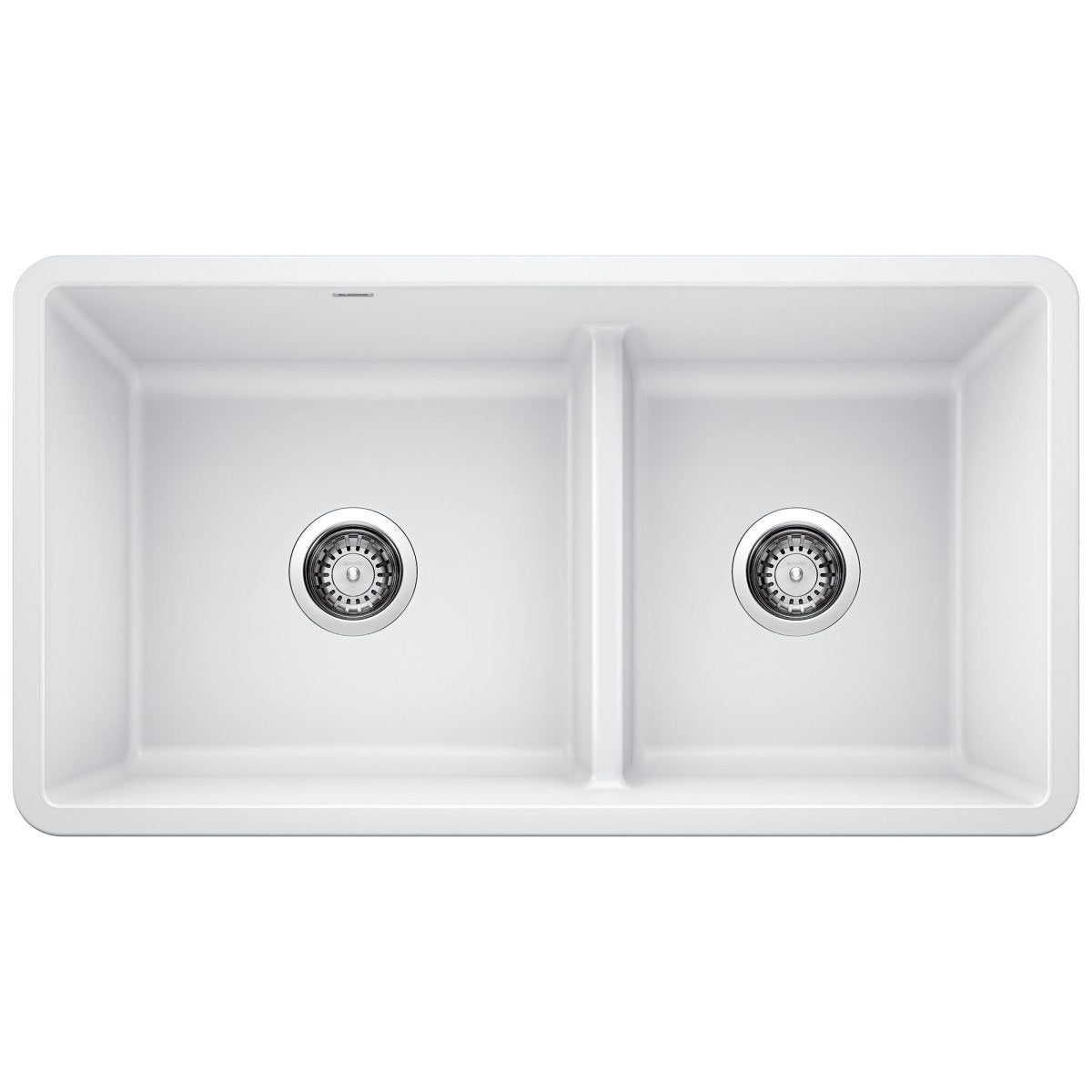 Blanco Precis 33 Inch Reversible Double Bowl Undermount Kitchen Sink with Low Divide - 60/40 - BUILDMYPLACE