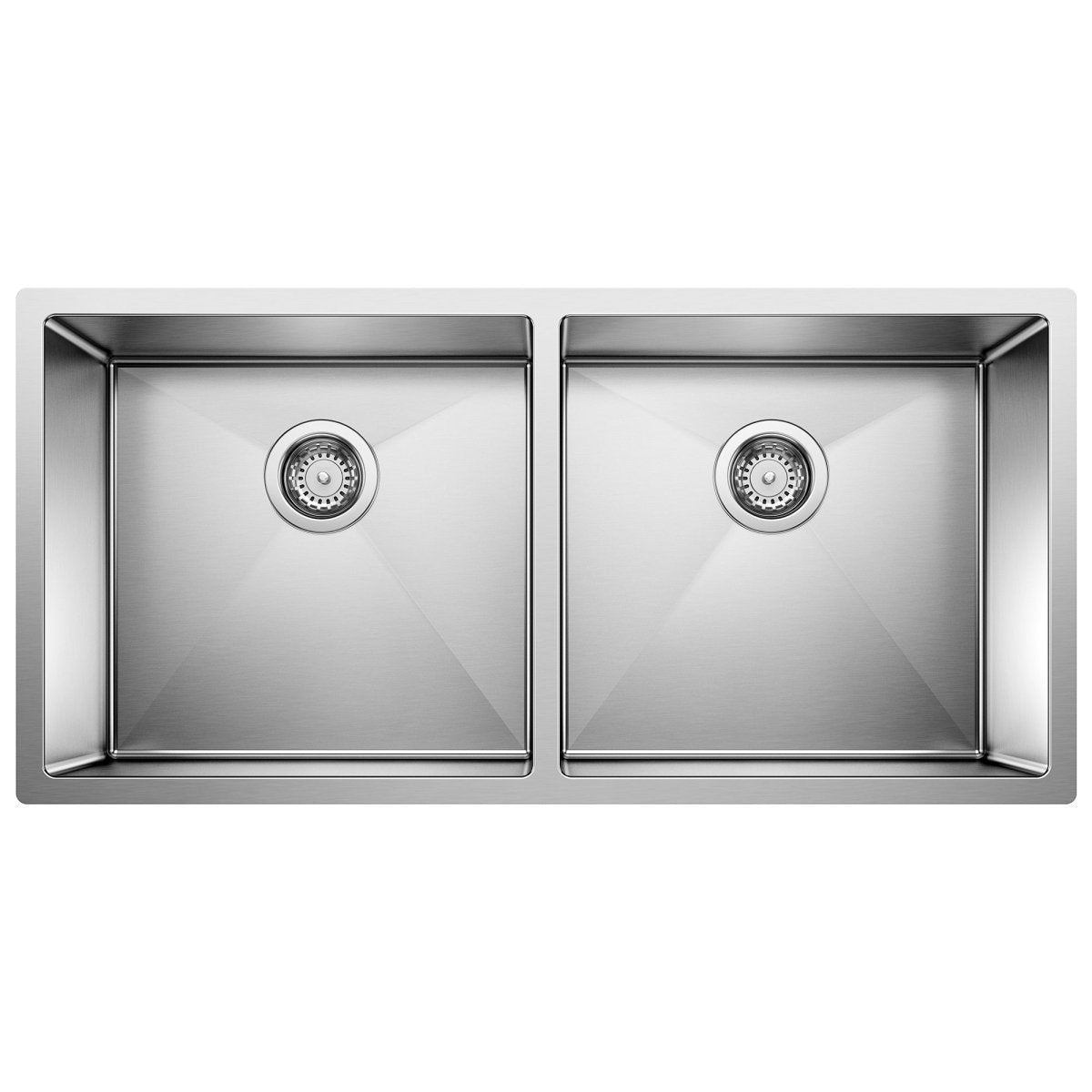 Blanco Precision 16" R10 Equal Double Bowl Kitchen Sink - BUILDMYPLACE