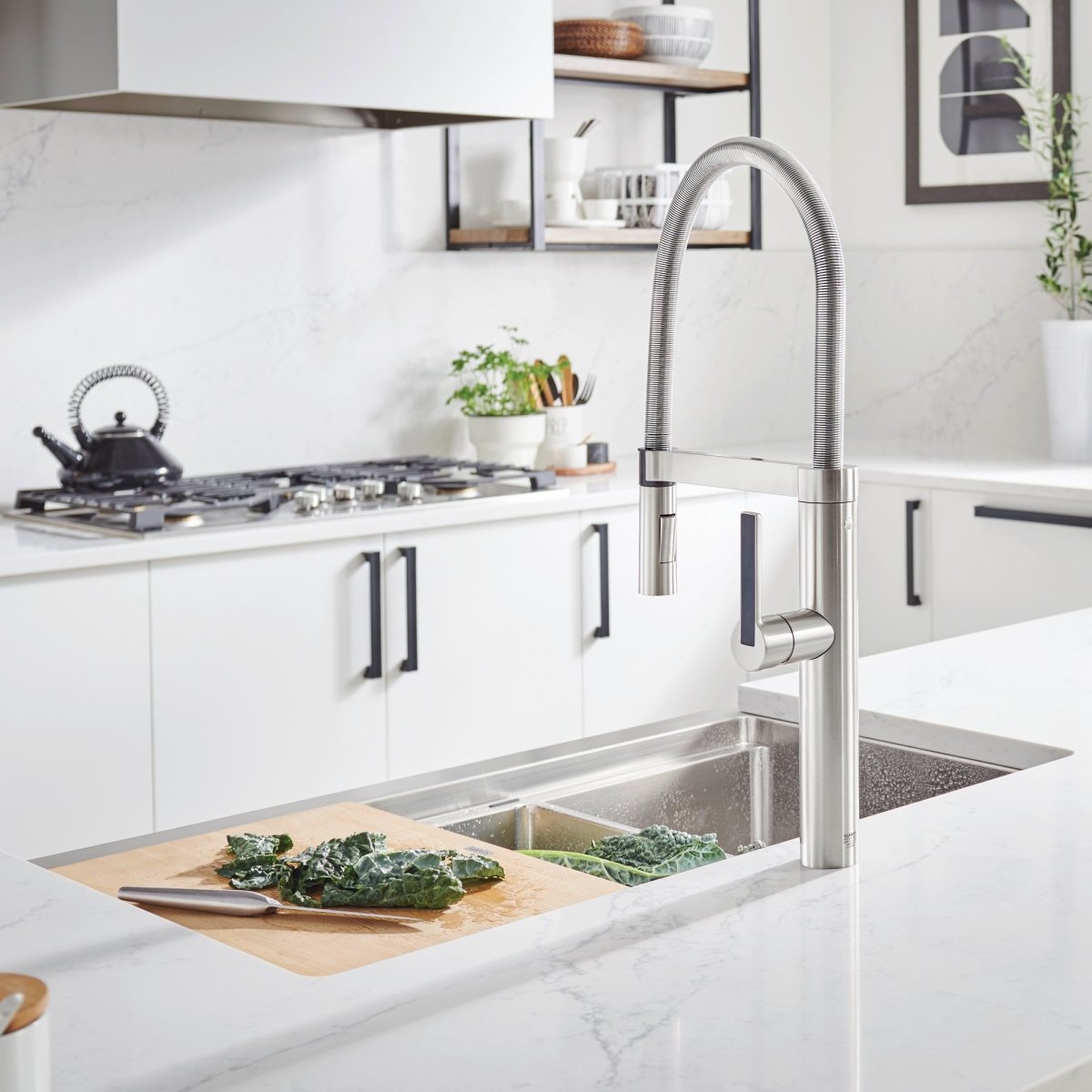 Blanco Quatrus R15 Ergon 33 Inch Apron Super Single Stainless Steel Farmhouse Kitchen Sink - BUILDMYPLACE