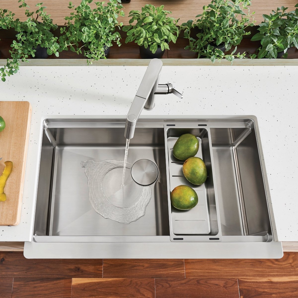 Blanco Quatrus R15 Ergon 33 Inch Apron Super Single Stainless Steel Farmhouse Kitchen Sink - BUILDMYPLACE