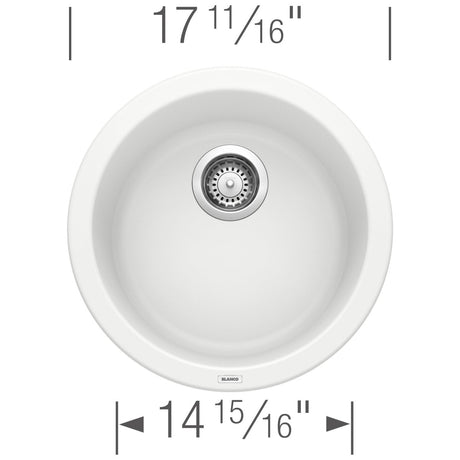 Blanco Rondo 18 Inch Dual Mount Drop - in & Granite Undermount Bar Sink - BUILDMYPLACE