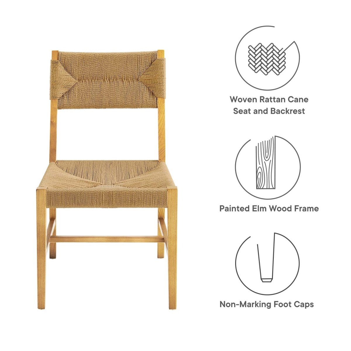 Bodie Wood Dining Chair - BUILDMYPLACE