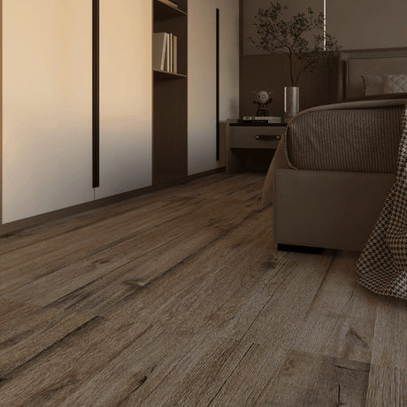 BOHEMIAN WHITE OAK 8 in. x 48 in. x 8.5 mm MATT Marble Look Tile - Porcelain Floor and Wall Tile (15.07 Sqft/Box) - BUILDMYPLACE