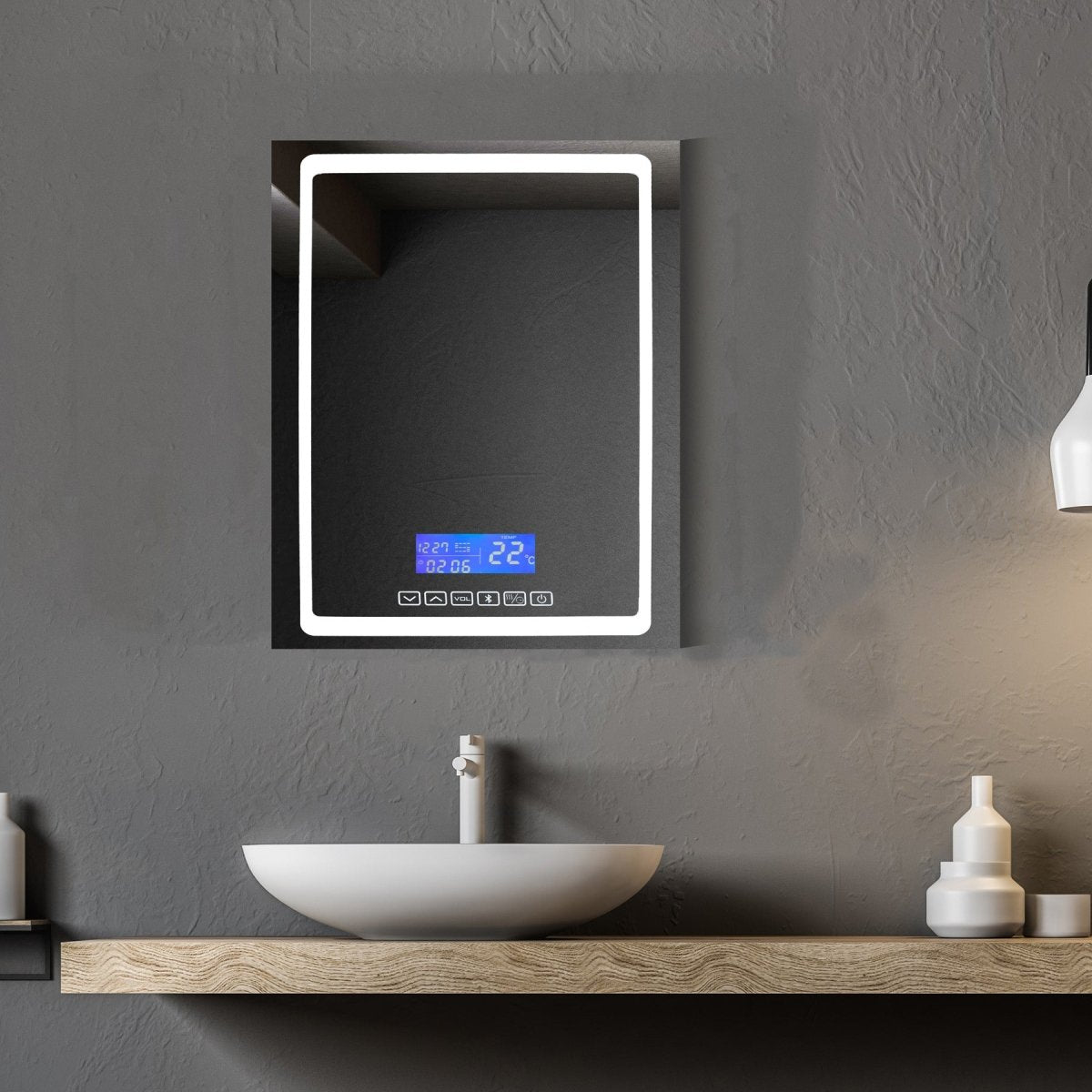 Bracciano 24" Wide x 32" Tall LED Medicine Cabinet w/ Defogger - BUILDMYPLACE