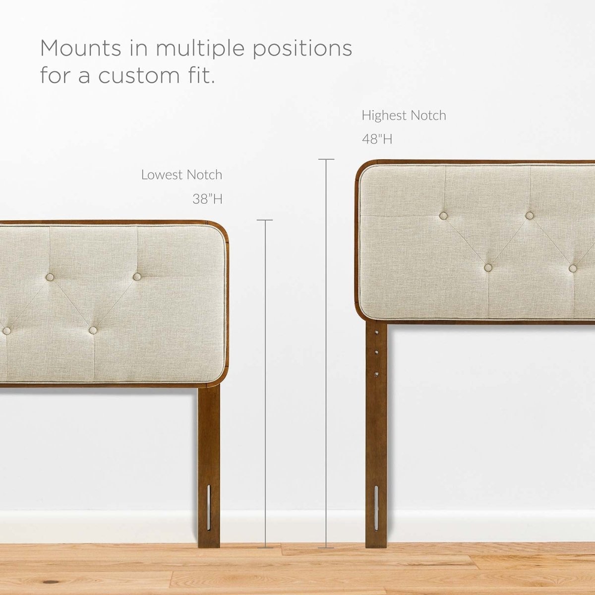 Bridgette Full Wood Platform Bed With Splayed Legs - BUILDMYPLACE