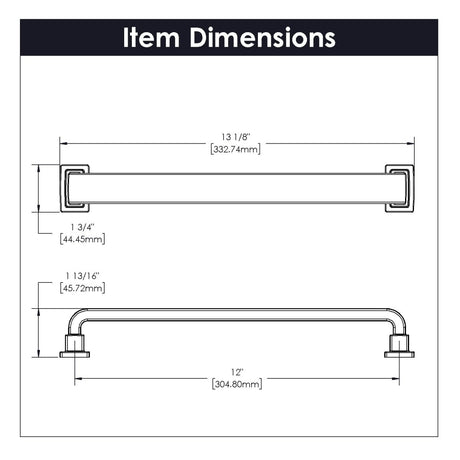 Brighton Collection - Belwith Keeler - Appliance Pull, 12" C/C | B077898 - BUILDMYPLACE