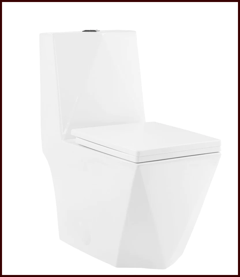 Brusque One - Piece Square Gem Cut Toilet Dual - Flush 1.1/1.6 gpf - BUILDMYPLACE