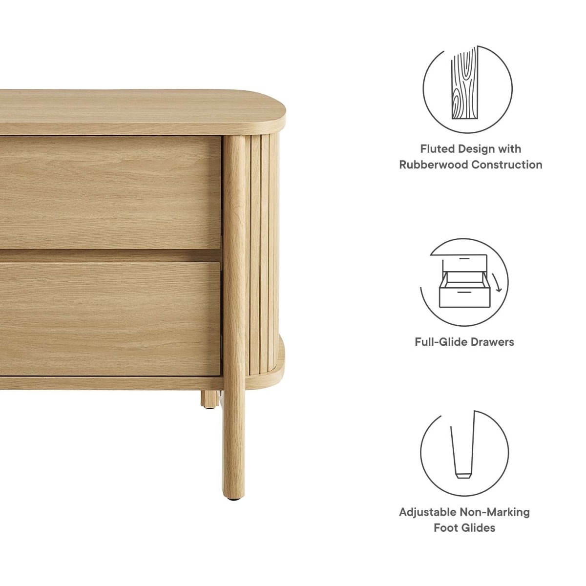 Cadence 2 - Drawer Nightstand - BUILDMYPLACE