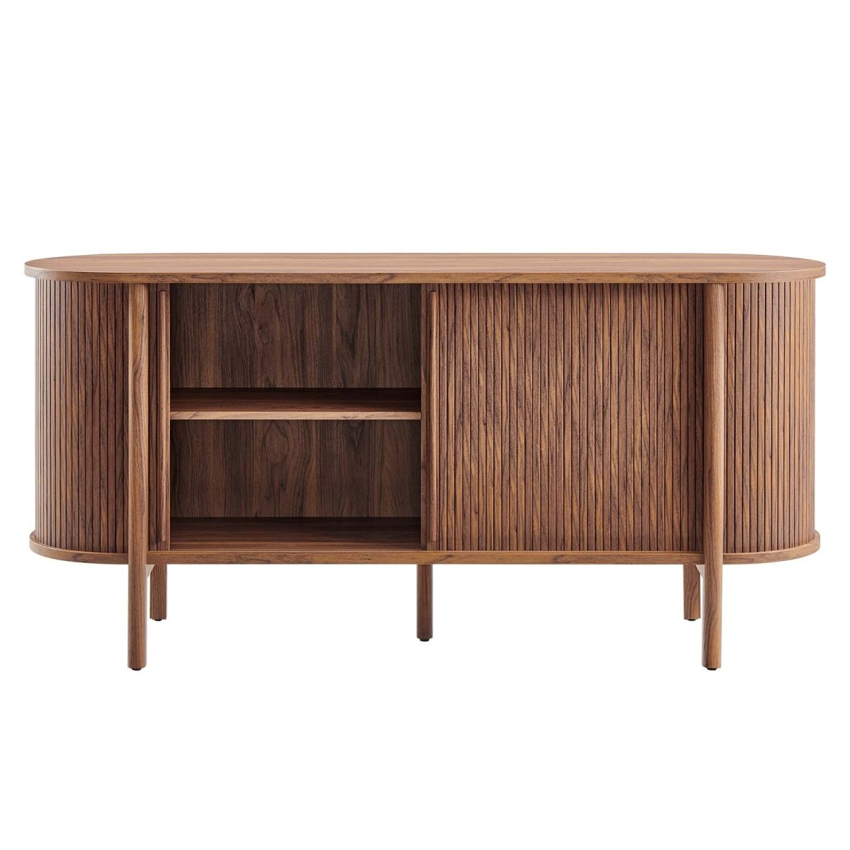 Cadence 63" Curved Sideboard - Walnut - BUILDMYPLACE