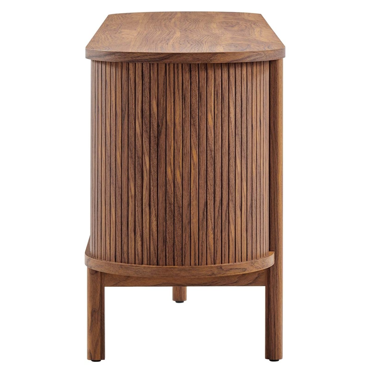 Cadence 71" Curved TV Stand - Walnut - BUILDMYPLACE