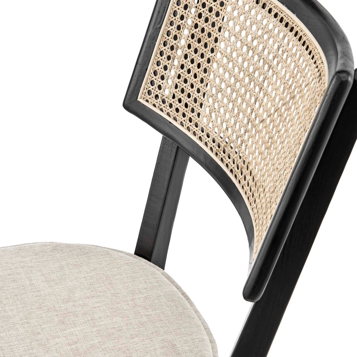 Caledonia Fabric Upholstered Wood Dining Chair Set of 2 - BUILDMYPLACE