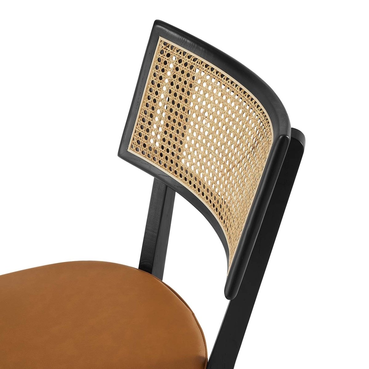 Caledonia Vegan Leather Upholstered Wood Dining Chairs - Set of 2 - BUILDMYPLACE