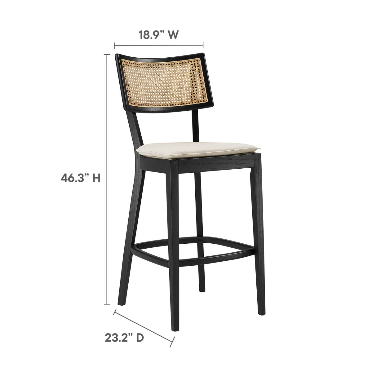 Caledonia Wood Bar Stools - Set of 2 - BUILDMYPLACE