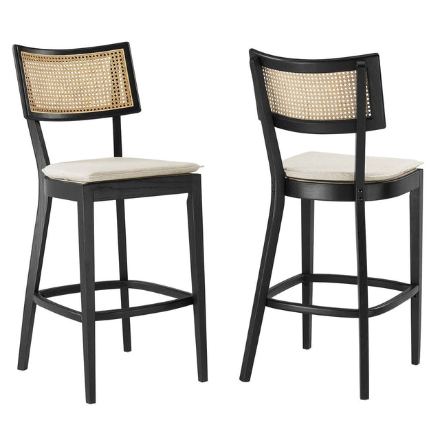 Caledonia Wood Bar Stools - Set of 2 - BUILDMYPLACE
