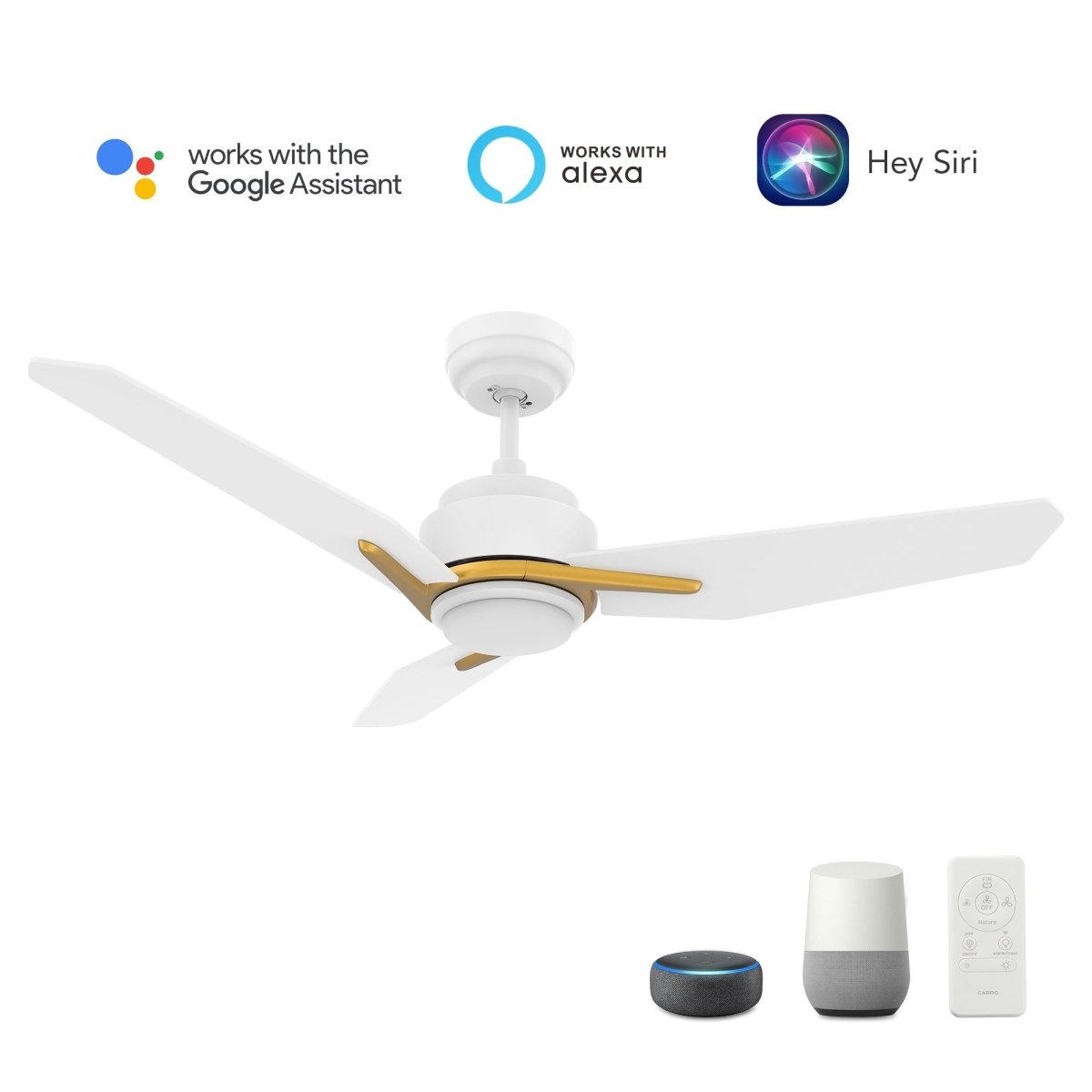CALEN 48 inch 3 - Blade Smart Ceiling Fan with LED Light & Remote - LEDMyPlace