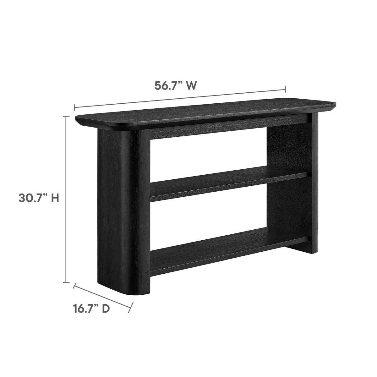 Calix 57" Black Console Table - BUILDMYPLACE