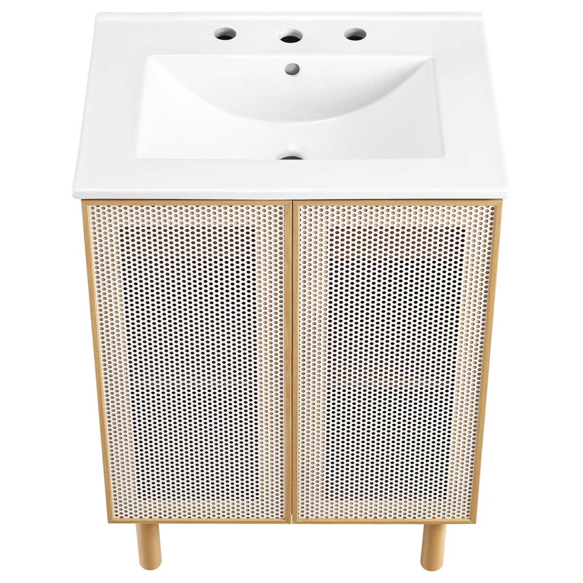 Calla 24" Perforated Metal Bathroom Vanity - BUILDMYPLACE
