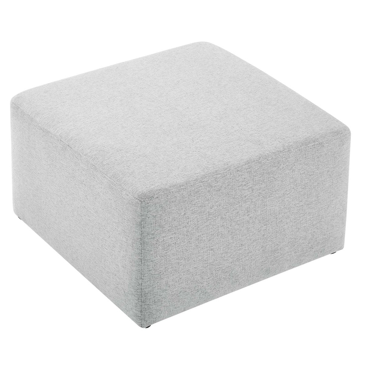 Callum Large 28" Square Woven Heathered Fabric Upholstered Ottoman - BUILDMYPLACE