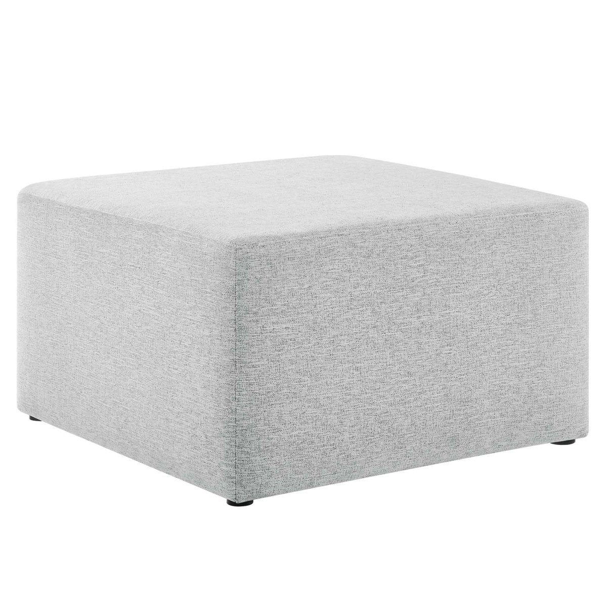 Callum Large 28" Square Woven Heathered Fabric Upholstered Ottoman - BUILDMYPLACE