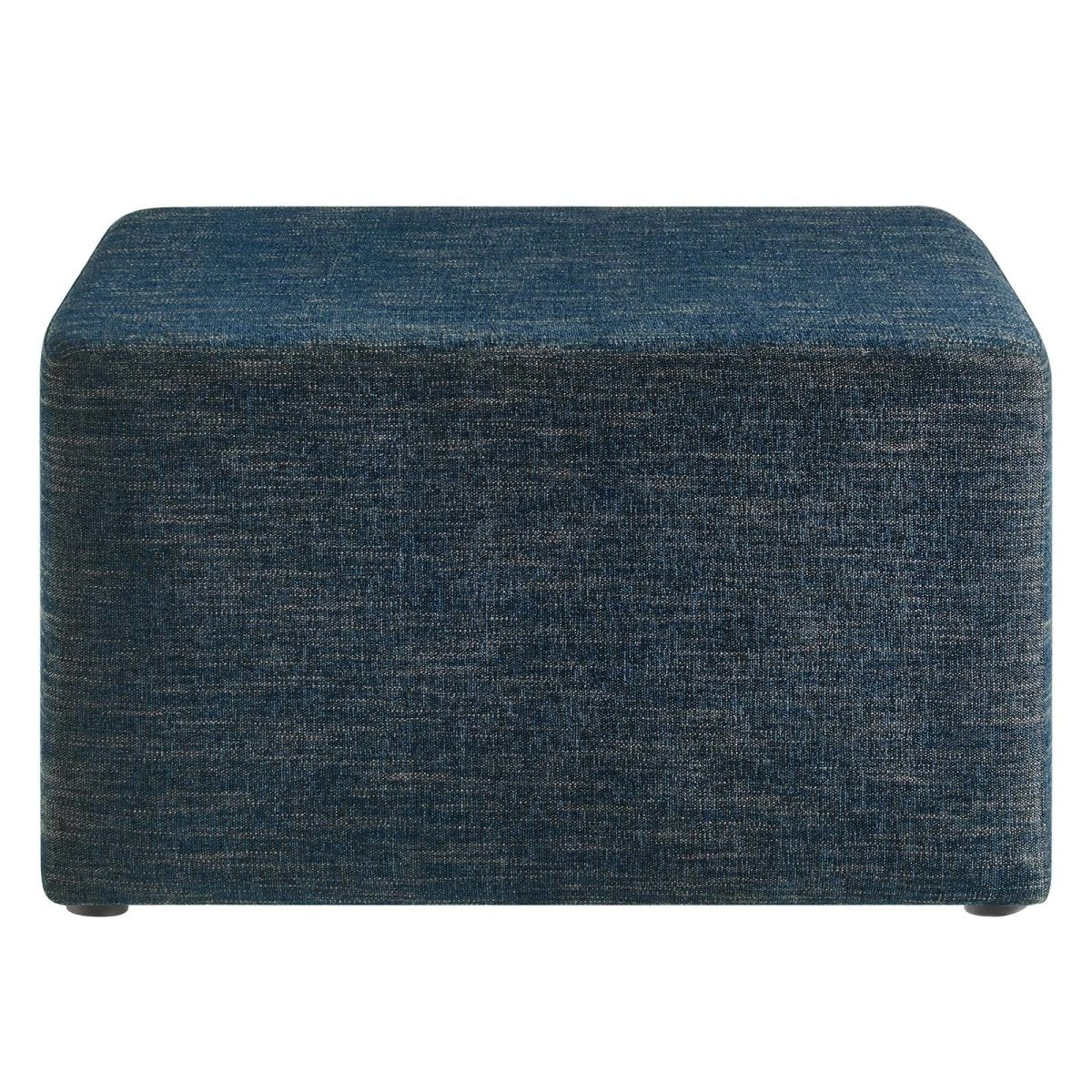 Callum Large 28" Square Woven Heathered Fabric Upholstered Ottoman - BUILDMYPLACE