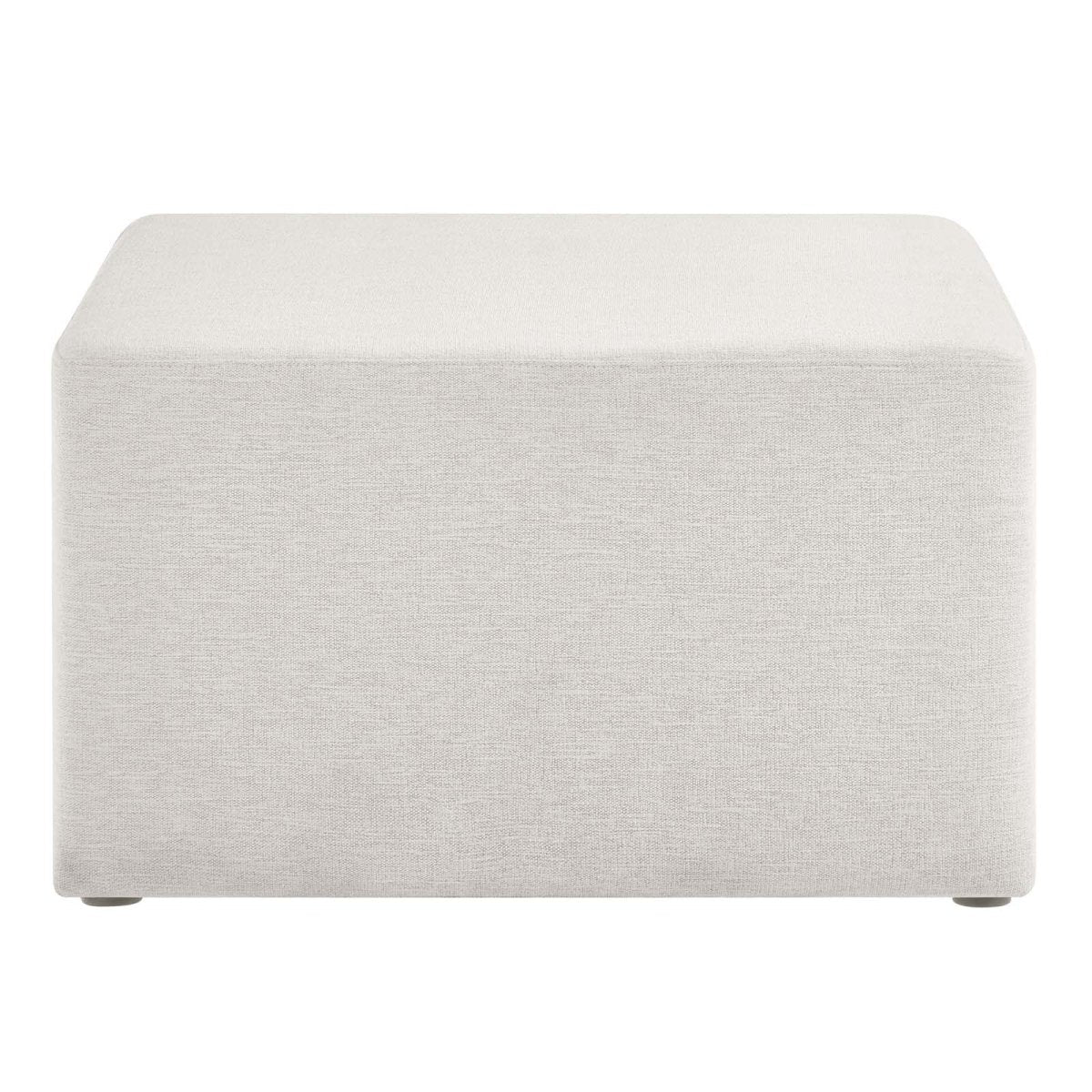 Callum Large 28" Square Woven Heathered Fabric Upholstered Ottoman - BUILDMYPLACE