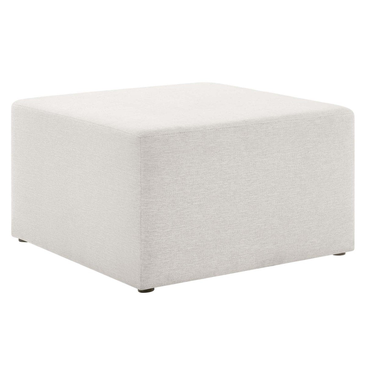 Callum Large 28" Square Woven Heathered Fabric Upholstered Ottoman - BUILDMYPLACE