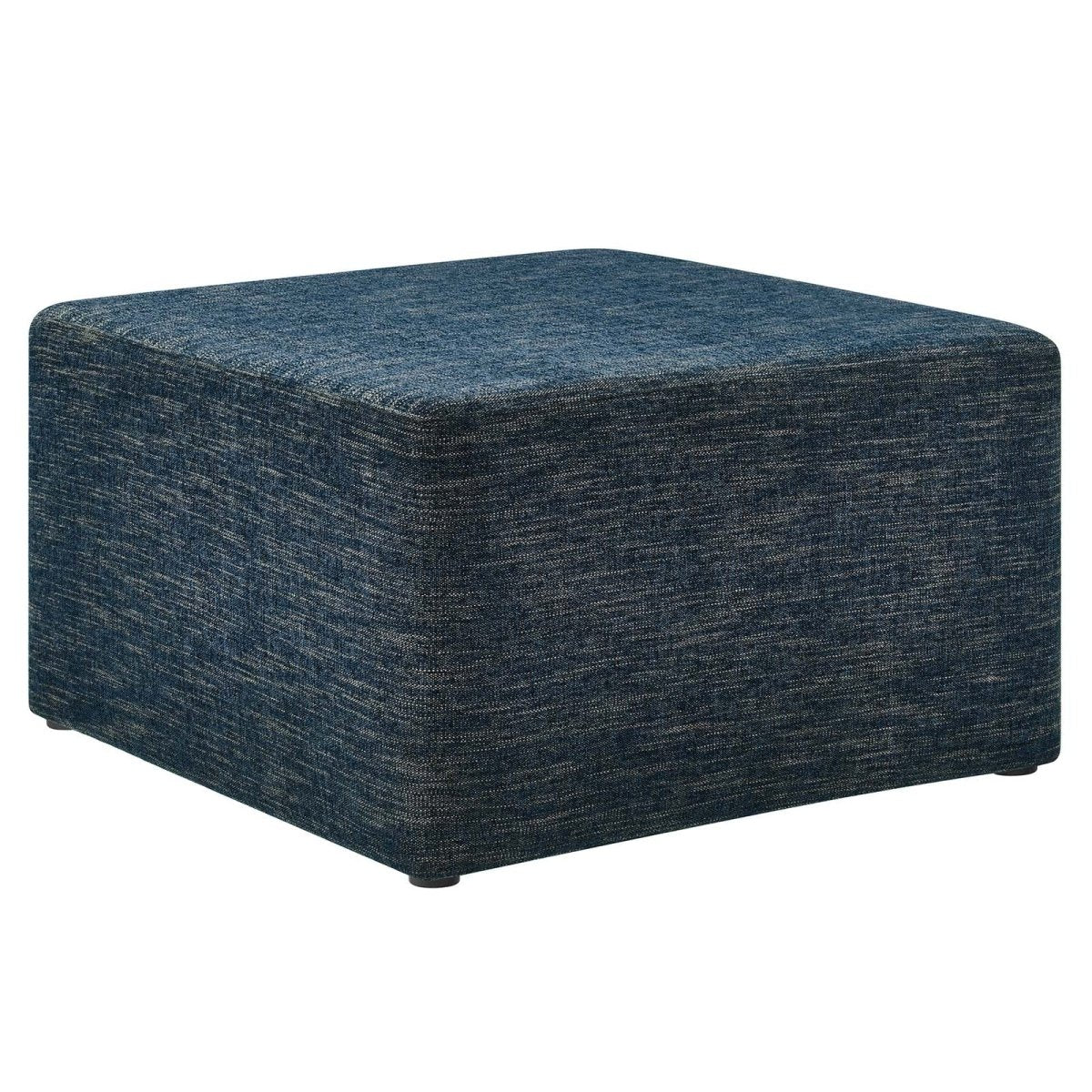 Callum Large 28" Square Woven Heathered Fabric Upholstered Ottoman - BUILDMYPLACE