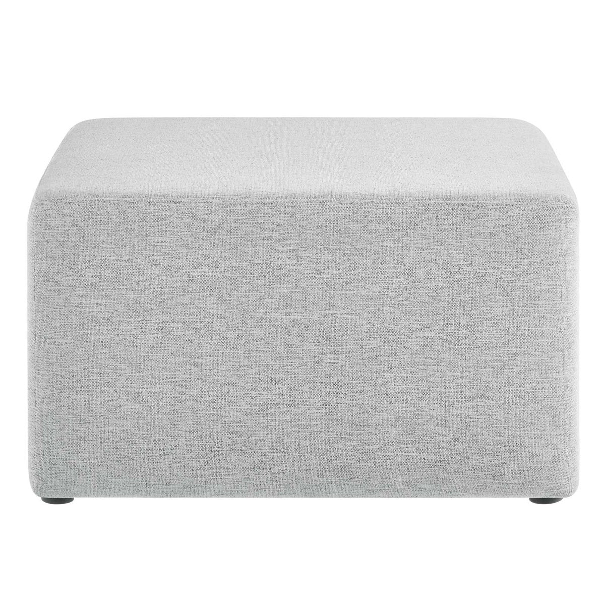 Callum Large 28" Square Woven Heathered Fabric Upholstered Ottoman - BUILDMYPLACE