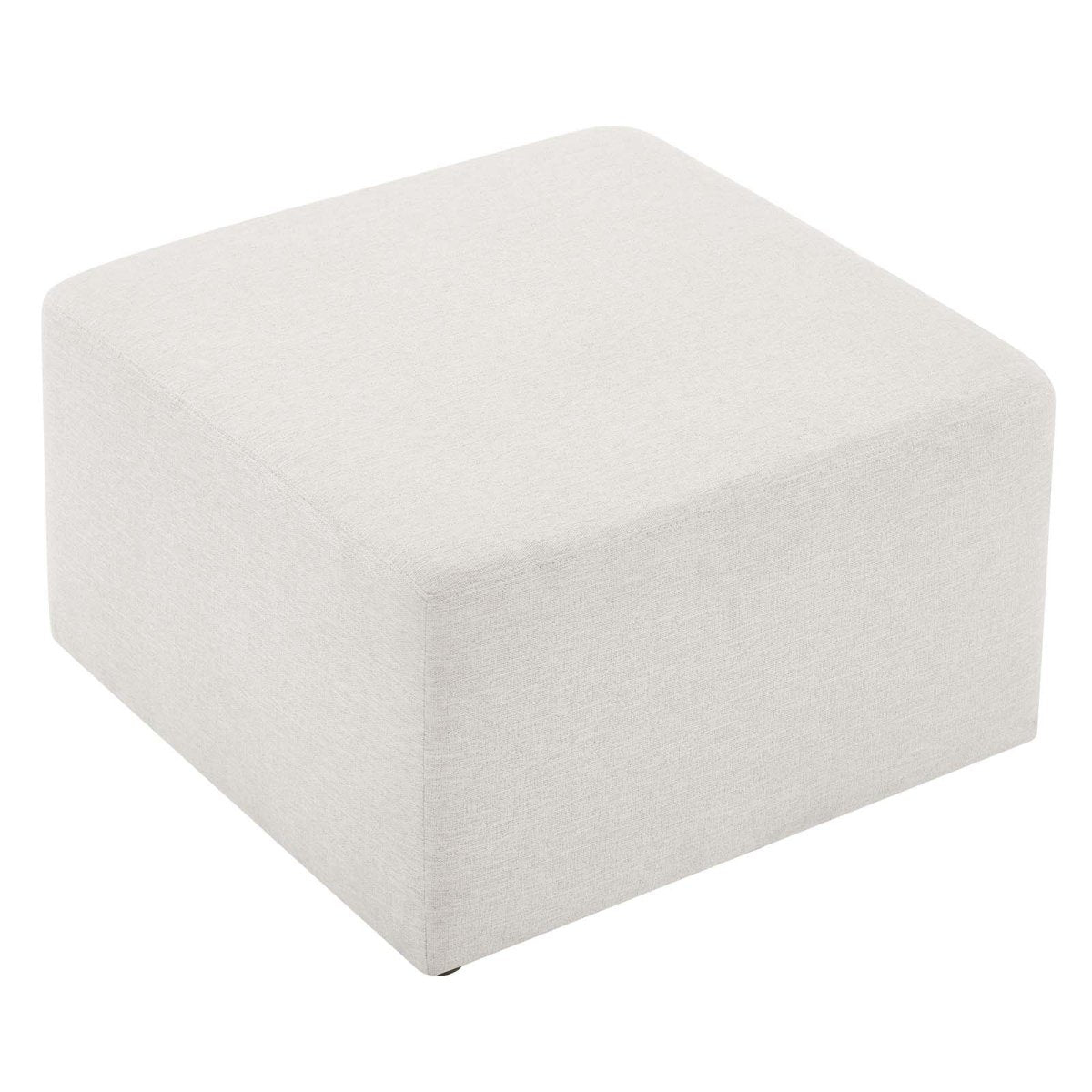 Callum Large 28" Square Woven Heathered Fabric Upholstered Ottoman - BUILDMYPLACE