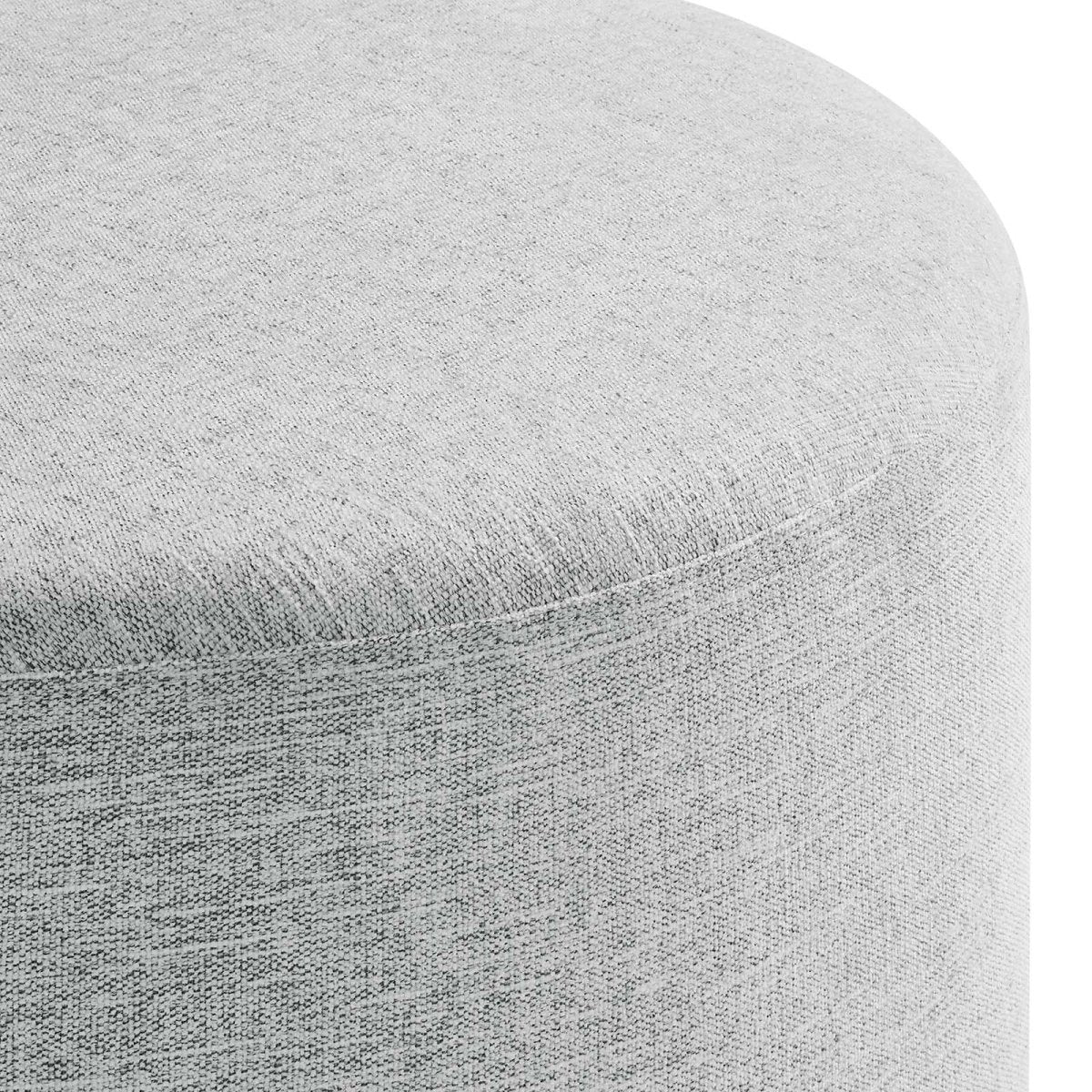 Callum Large 29" Round Woven Heathered Fabric Upholstered Ottoman - BUILDMYPLACE
