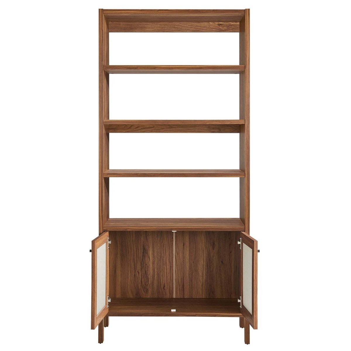 Capri 4 - Shelf Wood Grain Bookcase - BUILDMYPLACE
