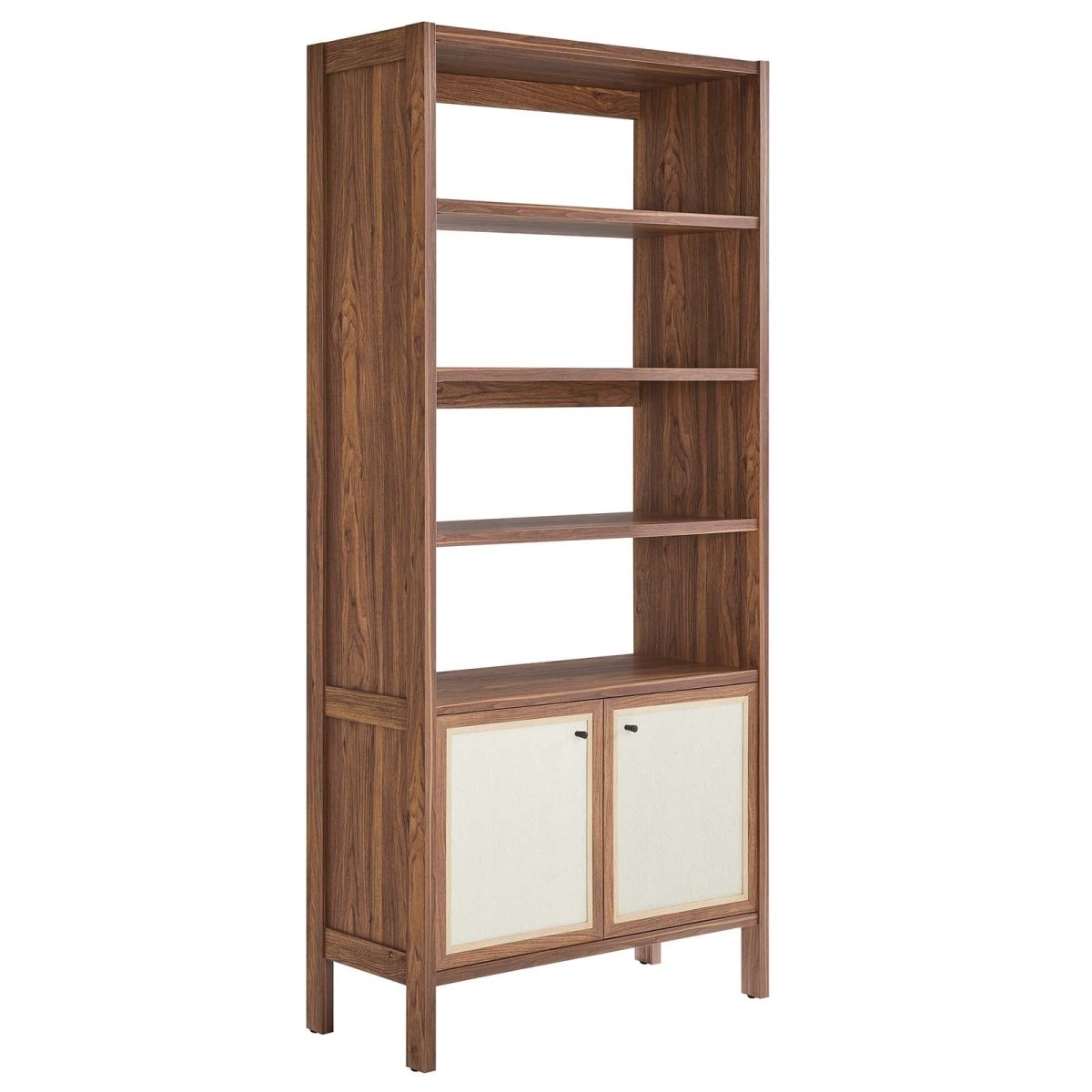 Capri 4 - Shelf Wood Grain Bookcase - BUILDMYPLACE