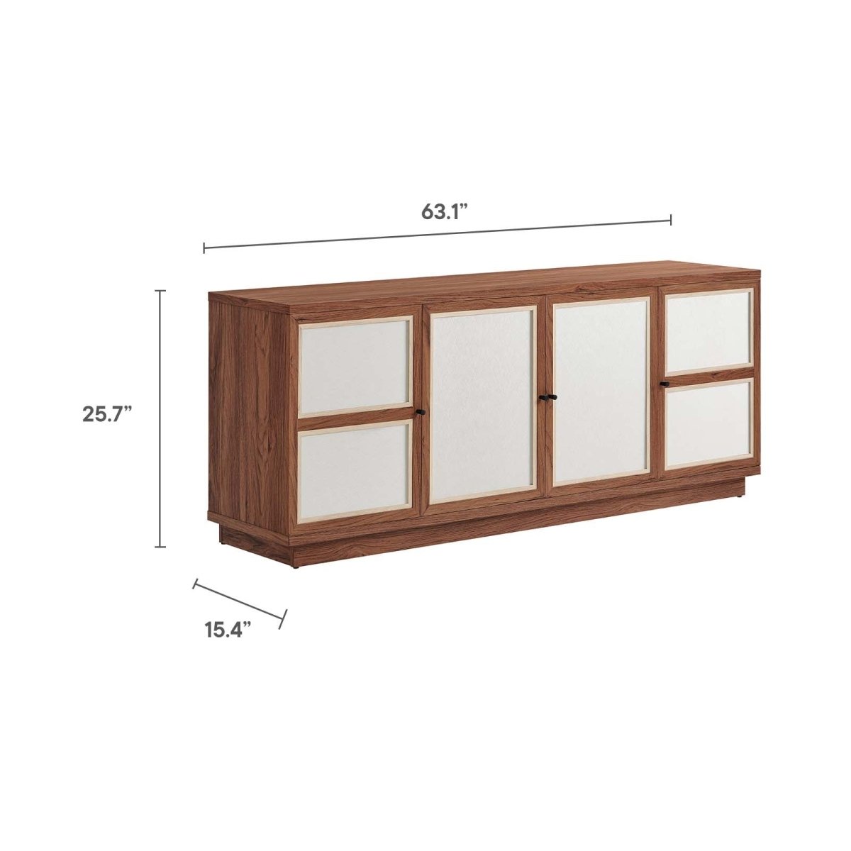 Capri 63" Wood Grain TV Console - BUILDMYPLACE