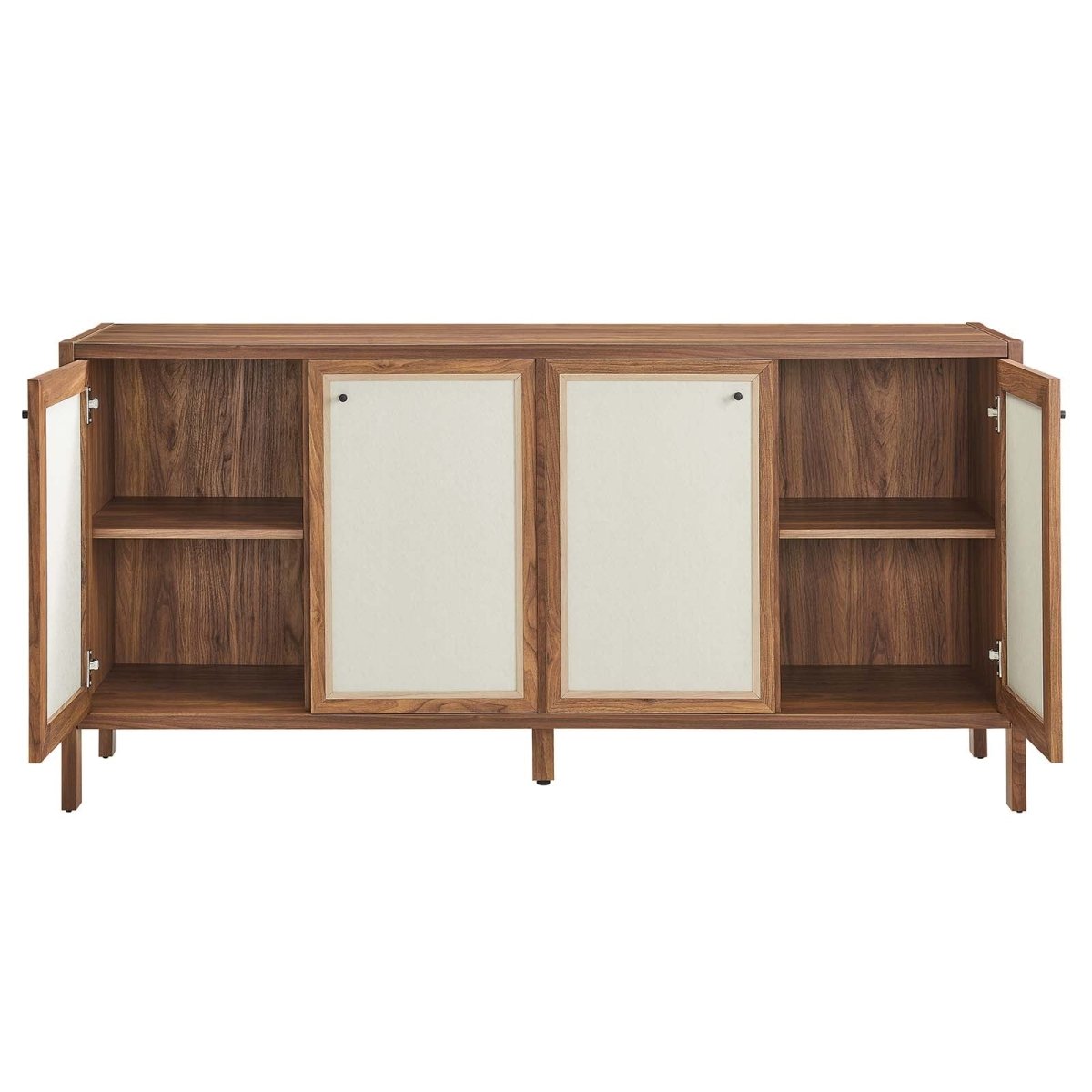 Capri 65" Wood Grain Sideboard Storage Cabinet - BUILDMYPLACE