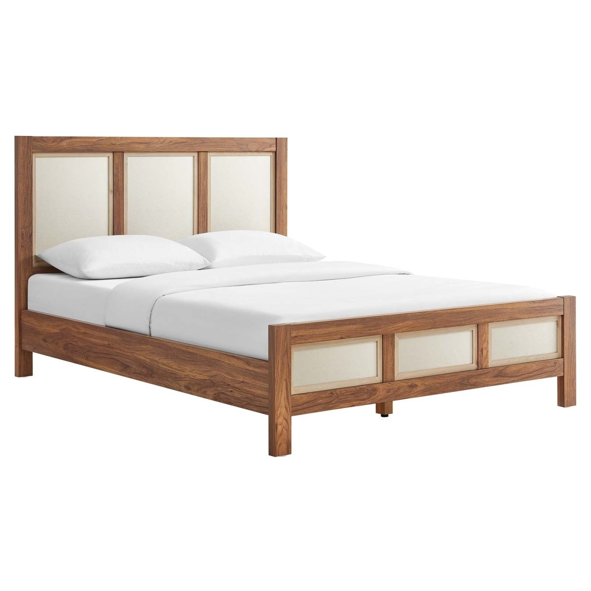 Capri Queen Wood Grain Platform Bed - BUILDMYPLACE