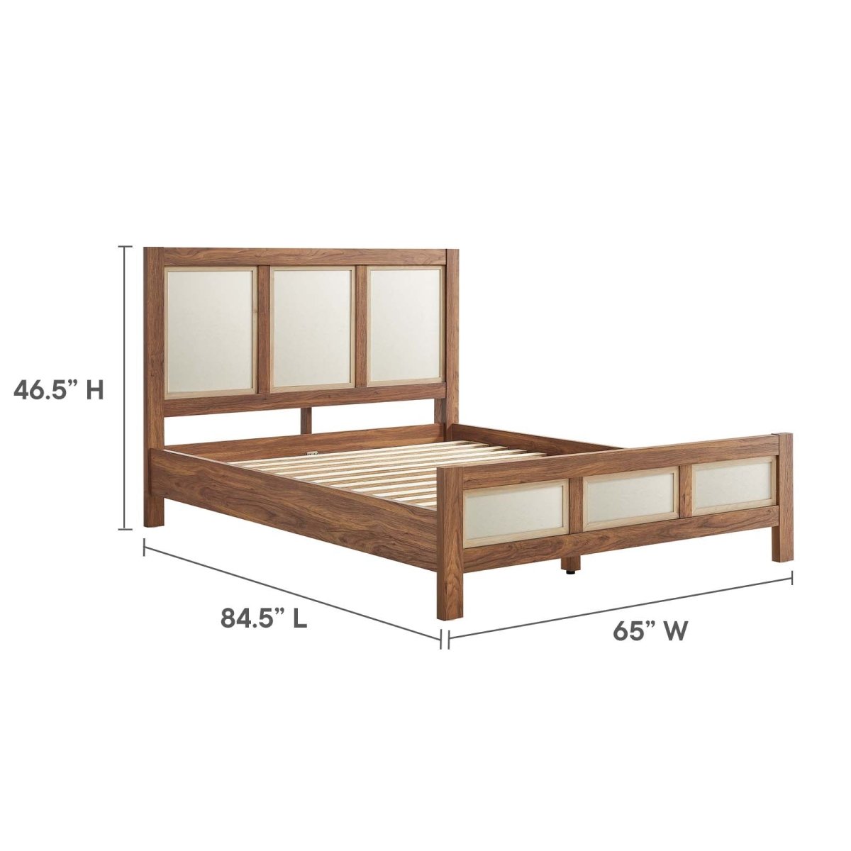 Capri Queen Wood Grain Platform Bed - BUILDMYPLACE