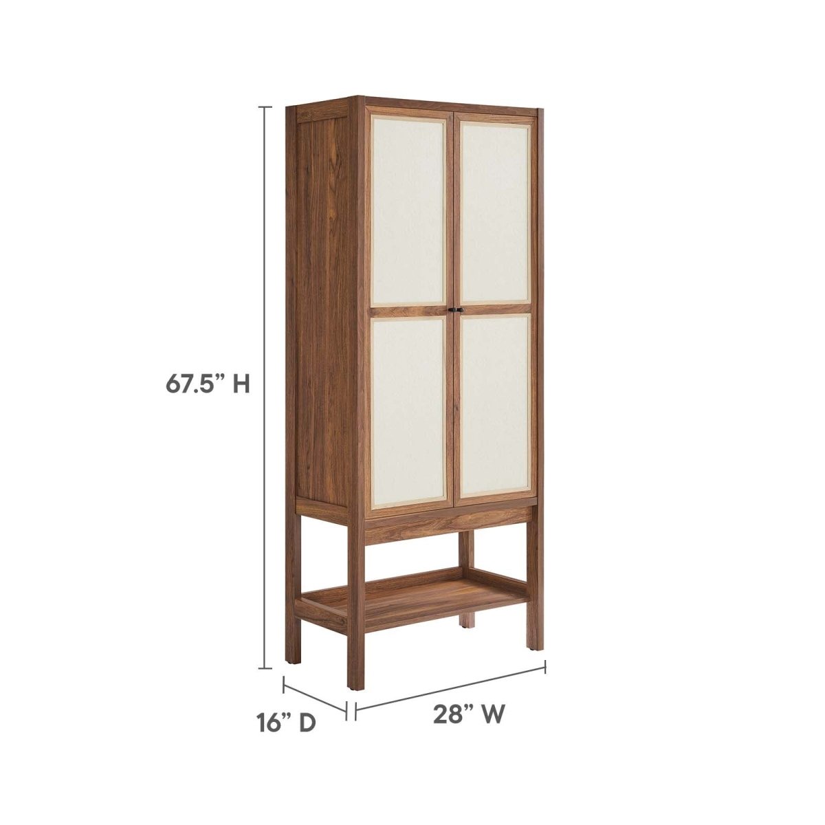 Capri Tall Wood Grain Standing Storage Cabinet - BUILDMYPLACE