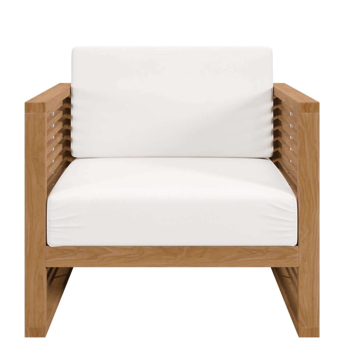 Carlsbad Teak Wood Outdoor Patio Armchair - BUILDMYPLACE