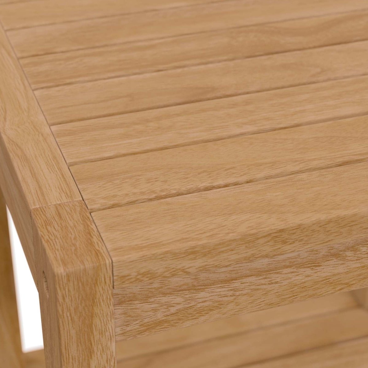 Carlsbad Teak Wood Outdoor Patio Side Table - BUILDMYPLACE