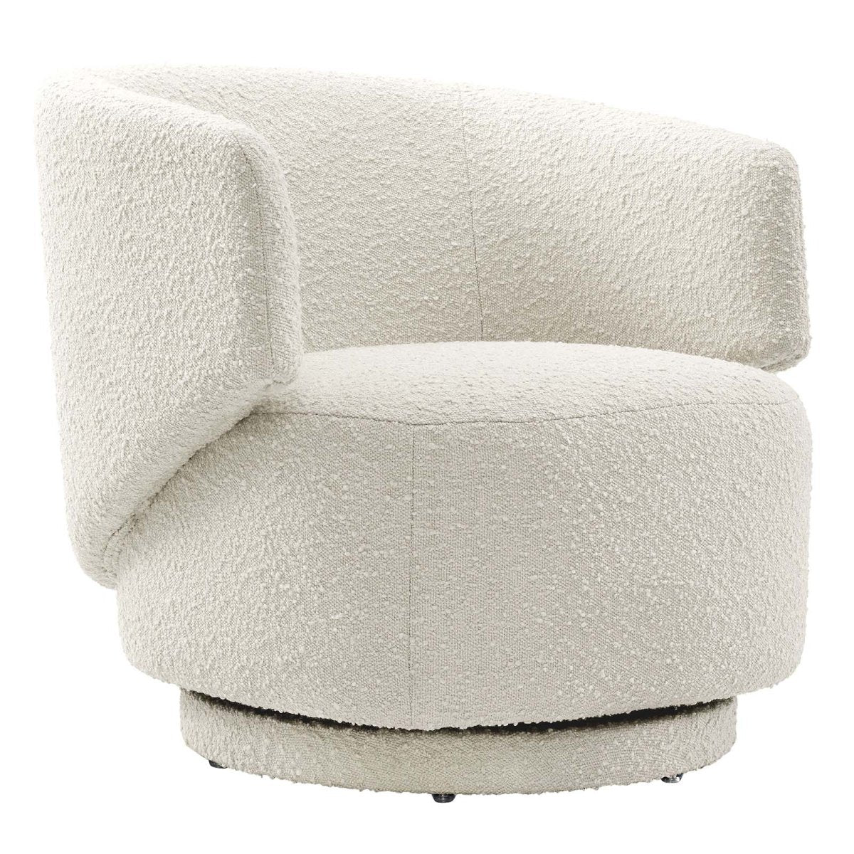 Celestia Boucle Fabric Swivel Chair - BUILDMYPLACE