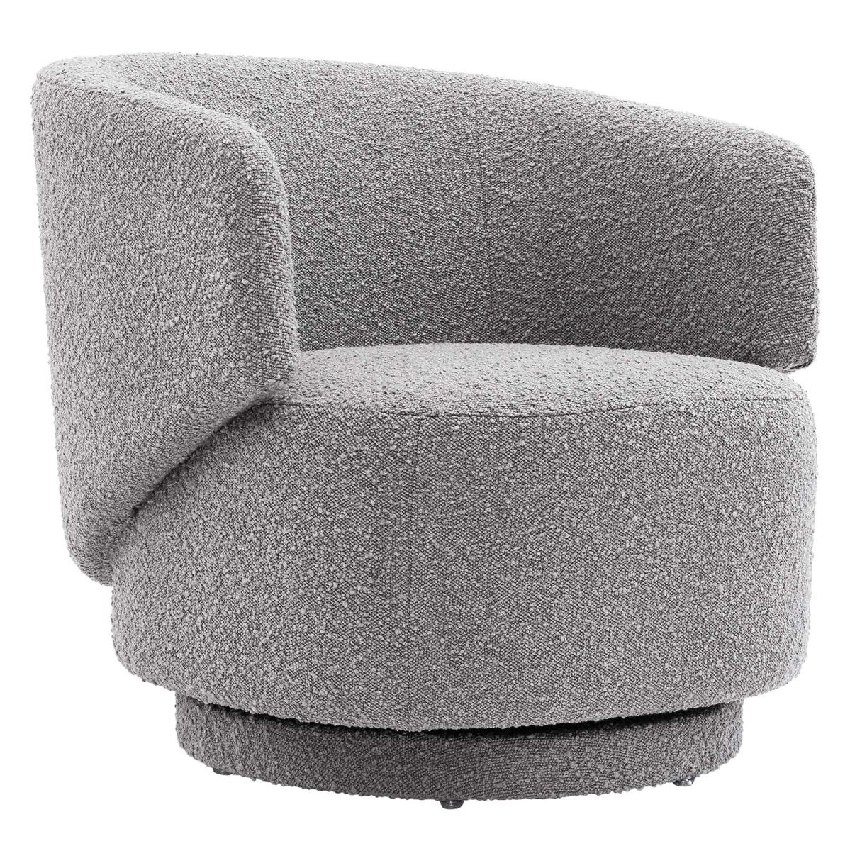 Celestia Boucle Fabric Swivel Chair - BUILDMYPLACE