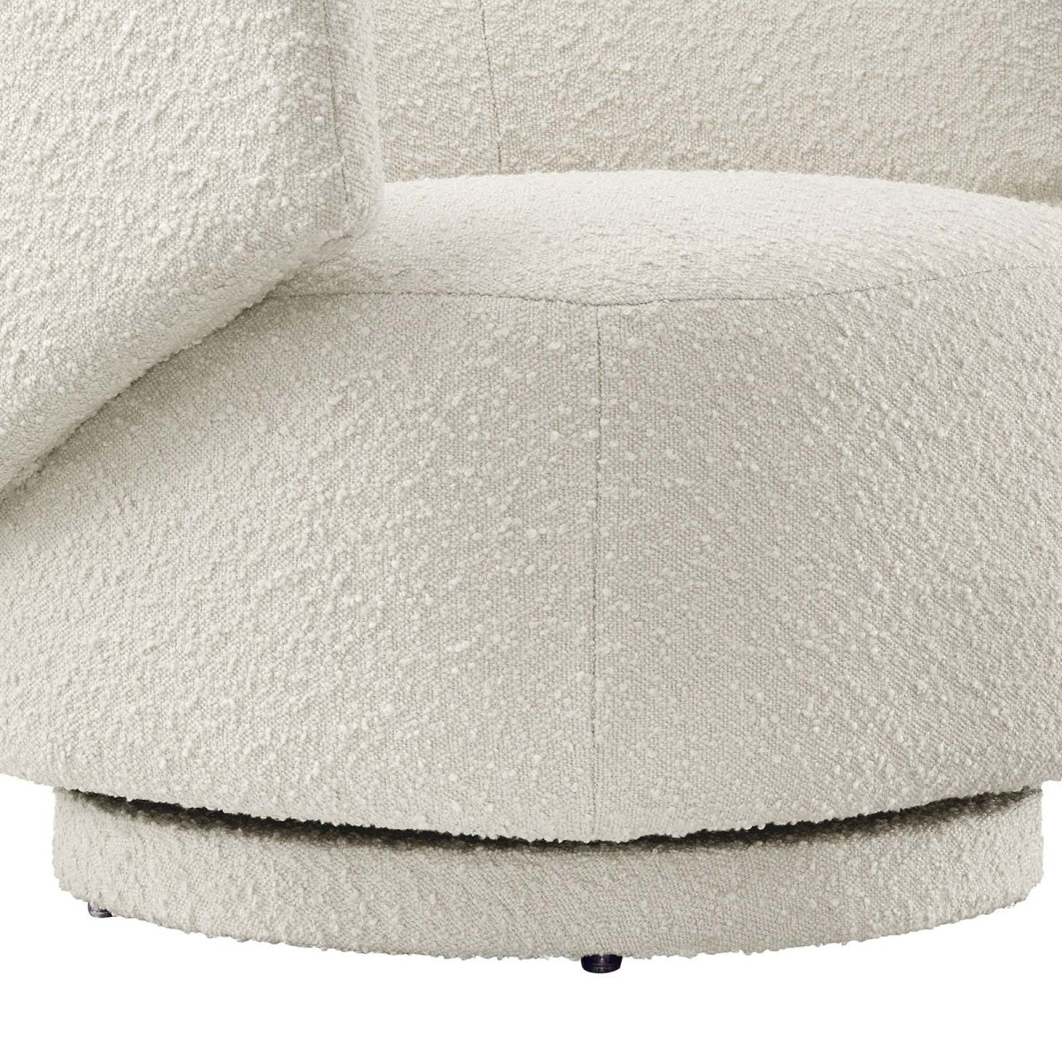 Celestia Boucle Fabric Swivel Chair - BUILDMYPLACE