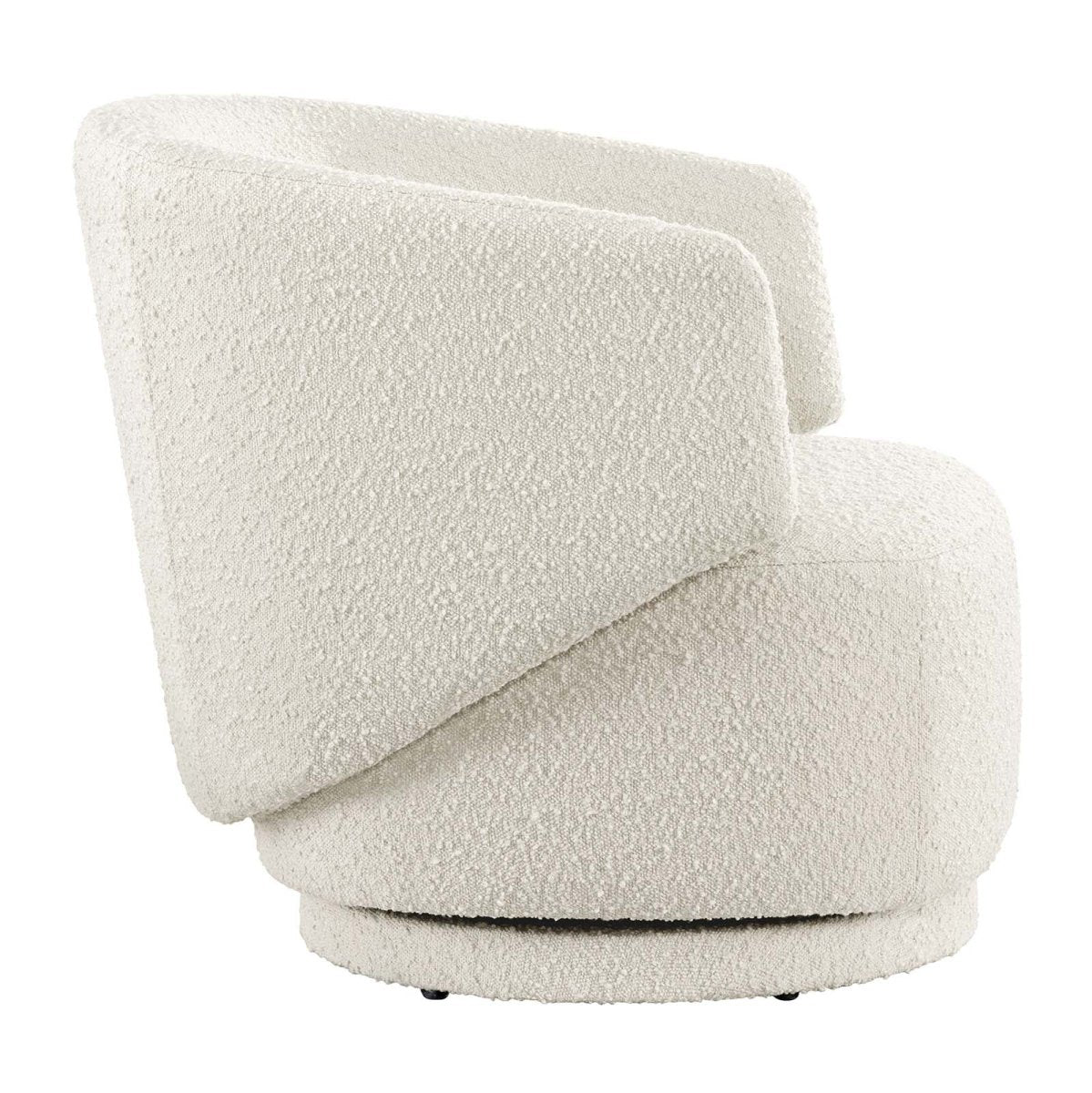 Celestia Boucle Fabric Swivel Chair - BUILDMYPLACE