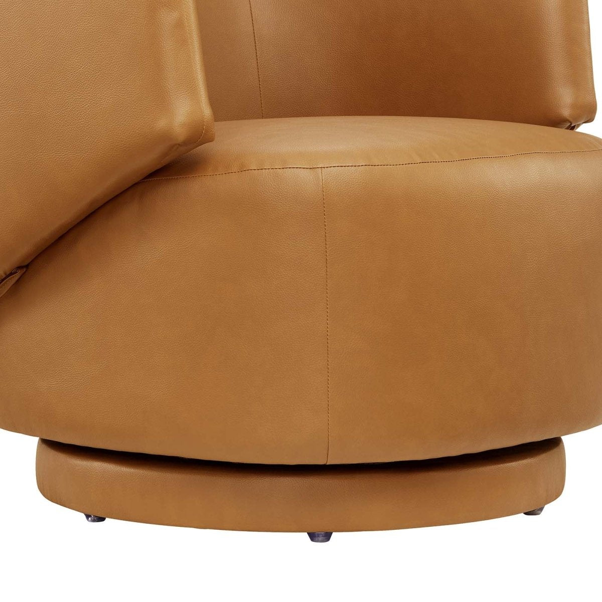 Celestia Vegan Leather Fabric and Wood Swivel Chair - BUILDMYPLACE
